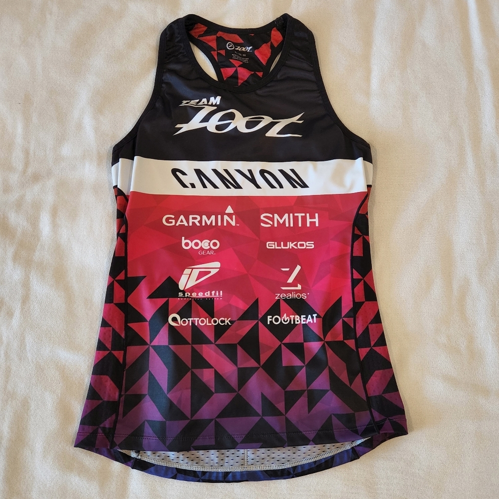Team ZOOT Women's performance Racerback Running Singlet Tank Sz XL Triathlon
